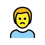 Man Pouting SVG Icon
